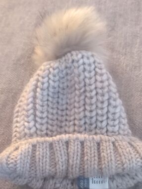 Cozy Kids Knit Pom Beanie - Beige Tan Gelso Bianco Made In italy Small Toddler